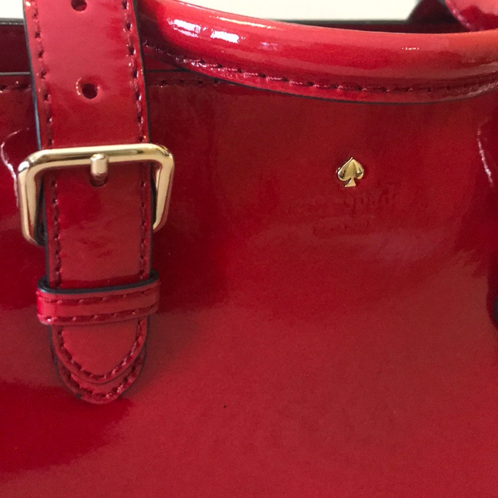 Kate Spade Carlisle Street Sylvie Handle Bag in Red patent w/ long strap. NWT - Picture 8 of 13